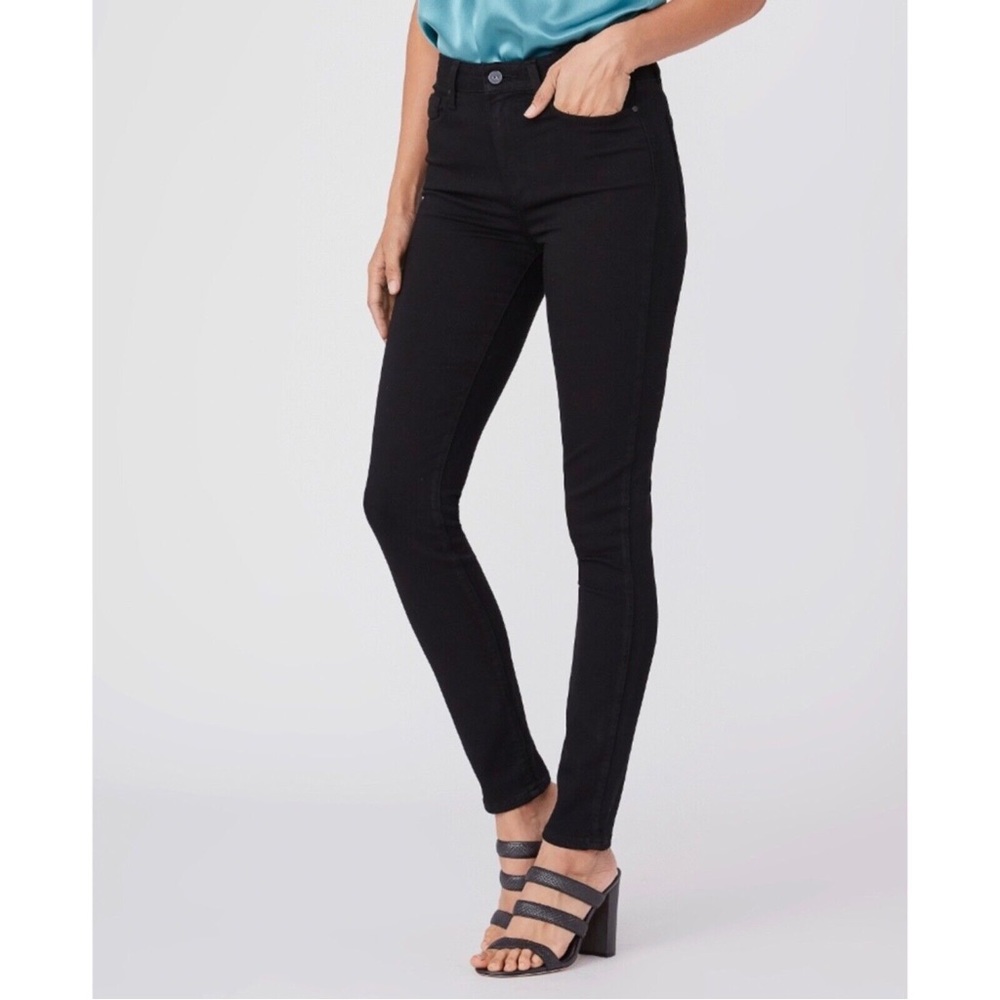 PAIGE Women's Jet Black Skinny Jeans
